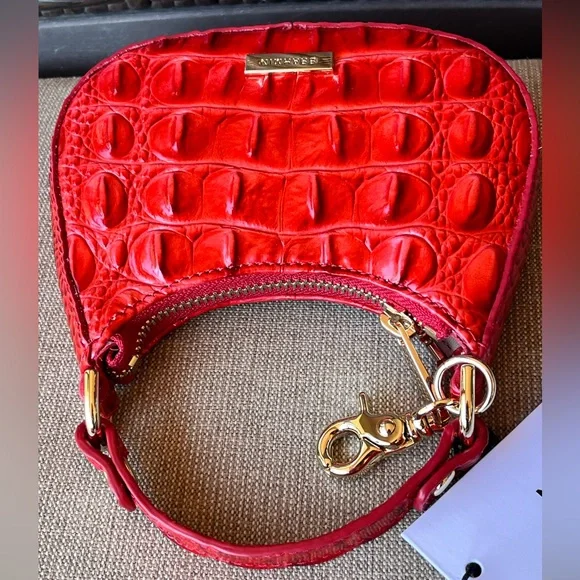 NWT Brahmin Lollie in RED EMBRACE Melbourne Micro Bag Wristlet